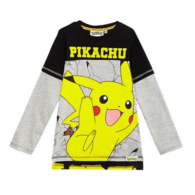 Boys' multi-coloured 'pikachu' long sleeve top